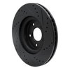 633-67105L Drilled/Slotted Brake Rotor [Black], Fits Select Infiniti/Nissan, Position: Front Left - image 4