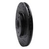 633-67105R Drilled/Slotted Brake Rotor [Black], Fits Select Infiniti/Nissan, Position: Front Right - image 2