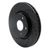 633-67106L Drilled/Slotted Brake Rotor [Black], Fits Select Multiple Makes/Models, Position: Front Left - image 2