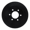 633-67108L Drilled/Slotted Brake Rotor [Black], Fits Select Infiniti/Nissan, Position: Front Left - image 1