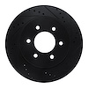 633-67108R Drilled/Slotted Brake Rotor [Black], Fits Select Infiniti/Nissan, Position: Front Right - image 1