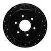 633-67110L Drilled/Slotted Brake Rotor [Black], Fits Select Infiniti/Nissan, Position: Rear Left - image 1