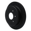 633-67110L Drilled/Slotted Brake Rotor [Black], Fits Select Infiniti/Nissan, Position: Rear Left - image 2