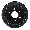 633-67110R Drilled/Slotted Brake Rotor [Black], Fits Select Infiniti/Nissan, Position: Rear Right - image 1