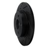 633-67111L Drilled/Slotted Brake Rotor [Black], Fits Select Infiniti/Nissan, Position: Rear Left - image 2