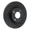 633-67112R Drilled/Slotted Brake Rotor [Black], Fits Select Infiniti/Nissan, Position: Front Right - image 2
