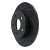 633-67113L Drilled/Slotted Brake Rotor [Black], Fits Select Infiniti/Nissan, Position: Rear Left - image 2