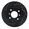 633-68000L Drilled/Slotted Brake Rotor [Black], 1990-1992 Infiniti/Nissan, Position: Front Left - image 1