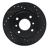633-68000R Drilled/Slotted Brake Rotor [Black], 1990-1992 Infiniti/Nissan, Position: Front Right - image 1