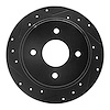 633-68001L Drilled/Slotted Brake Rotor [Black], 1990-1992 Infiniti/Nissan, Position: Rear Left - image 1