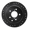 633-68003L Drilled/Slotted Brake Rotor [Black], 1990-1996 Infiniti/Nissan, Position: Rear Left - image 1