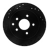 633-68004L Drilled/Slotted Brake Rotor [Black], 1993-2001 Infiniti/Nissan, Position: Rear Left - image 1