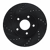 633-68005L Drilled/Slotted Brake Rotor [Black], 1997-2001 Infiniti/Nissan, Position: Front Left - image 1