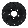 633-68005R Drilled/Slotted Brake Rotor [Black], 1997-2001 Infiniti/Nissan, Position: Front Right - image 1
