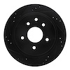 633-68006L Drilled/Slotted Brake Rotor [Black], 2002-2006 Infiniti/Nissan, Position: Rear Left - image 1