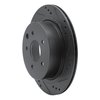 633-68006R Drilled/Slotted Brake Rotor [Black], 2002-2006 Infiniti/Nissan, Position: Rear Right - image 2