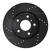 633-68007L Drilled/Slotted Brake Rotor [Black], 2003-2005 Infiniti/Nissan, Position: Front Left - image 1