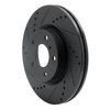 633-68007L Drilled/Slotted Brake Rotor [Black], 2003-2005 Infiniti/Nissan, Position: Front Left - image 2