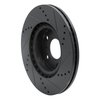 633-68007L Drilled/Slotted Brake Rotor [Black], 2003-2005 Infiniti/Nissan, Position: Front Left - image 4