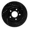 633-68007R Drilled/Slotted Brake Rotor [Black], 2003-2005 Infiniti/Nissan, Position: Front Right - image 1