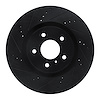 633-68008L Drilled/Slotted Brake Rotor [Black], 2003-2008 Infiniti/Nissan, Position: Front Left - image 1