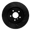 633-68008R Drilled/Slotted Brake Rotor [Black], 2003-2008 Infiniti/Nissan, Position: Front Right - image 1