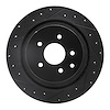 633-68010L Drilled/Slotted Brake Rotor [Black], 2007-2015 Infiniti/Nissan, Position: Rear Left - image 1