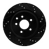 633-68010R Drilled/Slotted Brake Rotor [Black], 2007-2015 Infiniti/Nissan, Position: Rear Right - image 1