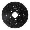 633-68011L Drilled/Slotted Brake Rotor [Black], 2007-2015 Infiniti/Nissan, Position: Front Left - image 1