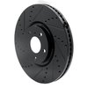 633-68011L Drilled/Slotted Brake Rotor [Black], 2007-2015 Infiniti/Nissan, Position: Front Left - image 2