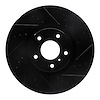 633-68011R Drilled/Slotted Brake Rotor [Black], 2007-2015 Infiniti/Nissan, Position: Front Right - image 1