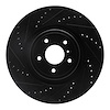 633-68012L Drilled/Slotted Brake Rotor [Black], Fits Select Infiniti/Nissan, Position: Front Left - image 1