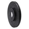 633-68012L Drilled/Slotted Brake Rotor [Black], Fits Select Infiniti/Nissan, Position: Front Left - image 2