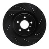 633-68012R Drilled/Slotted Brake Rotor [Black], Fits Select Infiniti/Nissan, Position: Front Right - image 1