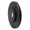 633-68012R Drilled/Slotted Brake Rotor [Black], Fits Select Infiniti/Nissan, Position: Front Right - image 2