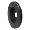 633-68012R Drilled/Slotted Brake Rotor [Black], Fits Select Infiniti/Nissan, Position: Front Right - image 4