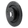 633-68013L Drilled/Slotted Brake Rotor [Black], Fits Select Infiniti/Nissan, Position: Rear Left - image 2