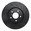 633-68014R Drilled/Slotted Brake Rotor [Black], 2005-2014 Infiniti/Nissan, Position: Front Right - image 1