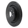 633-68015L Drilled/Slotted Brake Rotor [Black], Fits Select Infiniti/Nissan, Position: Rear Left - image 2