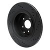 633-68015L Drilled/Slotted Brake Rotor [Black], Fits Select Infiniti/Nissan, Position: Rear Left - image 4