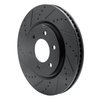 633-68016L Drilled/Slotted Brake Rotor [Black], Fits Select Infiniti/Nissan, Position: Front Left - image 2