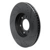 633-68016L Drilled/Slotted Brake Rotor [Black], Fits Select Infiniti/Nissan, Position: Front Left - image 4