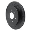633-68017L Drilled/Slotted Brake Rotor [Black], Fits Select Infiniti/Nissan, Position: Rear Left - image 2