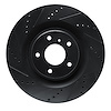 633-68018L Drilled/Slotted Brake Rotor [Black], Fits Select Infiniti/Nissan, Position: Front Left - image 1