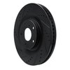 633-68018L Drilled/Slotted Brake Rotor [Black], Fits Select Infiniti/Nissan, Position: Front Left - image 2