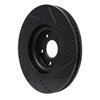 633-68018L Drilled/Slotted Brake Rotor [Black], Fits Select Infiniti/Nissan, Position: Front Left - image 4