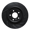 633-68018R Drilled/Slotted Brake Rotor [Black], Fits Select Infiniti/Nissan, Position: Front Right - image 1