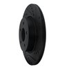 633-68019R Drilled/Slotted Brake Rotor [Black], Fits Select Infiniti/Nissan, Position: Rear Right - image 2