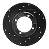 633-72002L Drilled/Slotted Brake Rotor [Black], 1985-1991 Multiple Makes/Models, Position: Front Left - image 1