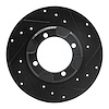 633-72002R Drilled/Slotted Brake Rotor [Black], 1985-1991 Multiple Makes/Models, Position: Front Right - image 1